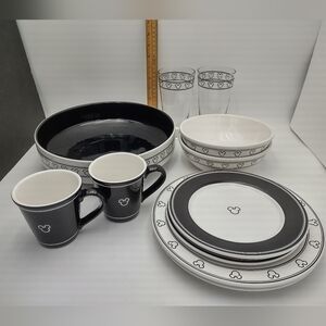 11pc Mickey Mouse Disney Dinnerware Home Collection